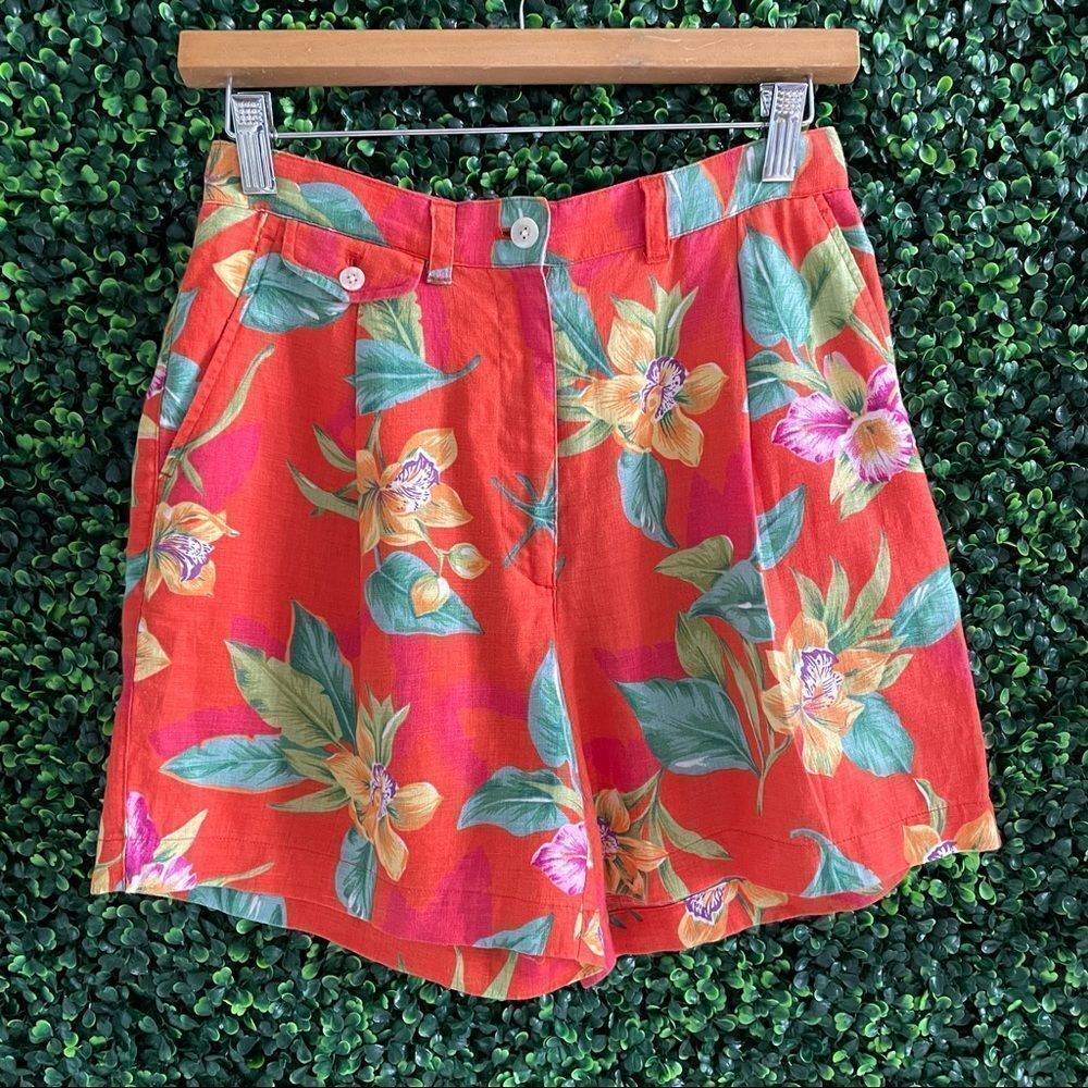 Vintage Ralph Lauren Hawaiian Linen Shorts 4P